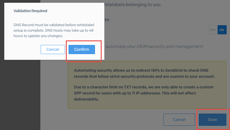 Xác thực domain sendgrid