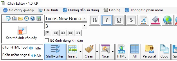 Hướng dẫn chép bài viết với iClick Editor