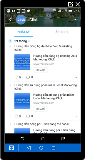 Phần mềm Zalo Marketing iClick
